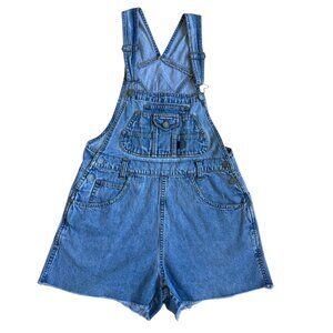 vintage 90s squeeze denim overalls shorts size medium